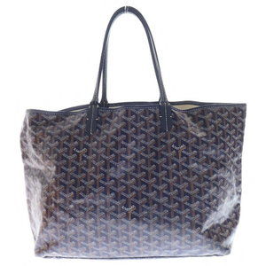 GOYARD Saint Louis Leather Tote Bag Pouch Navy Blue